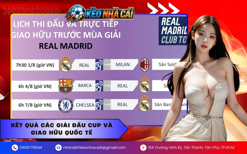 Kết quả các giải đấu Cup và giao hữu quốc tế