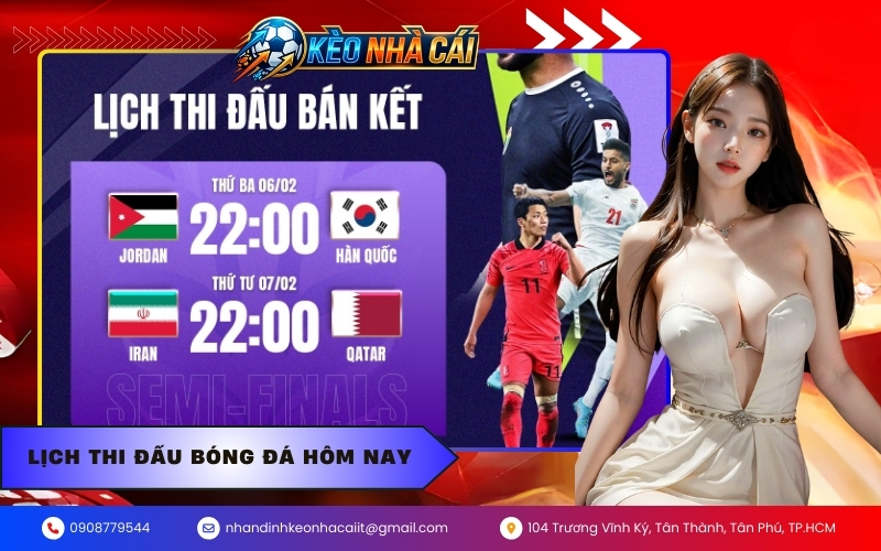 Lịch Thi Đấu Bóng Đá Hôm Nay